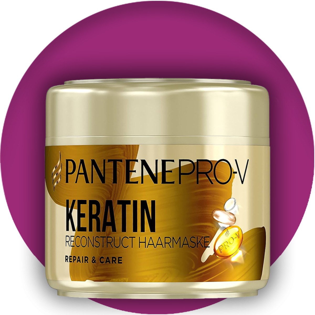 Pantene Pro-V Keratin Repair & Care, Εντατική Μάσκα Βαθιάς Επανόρθωσης με Κερατίνη για Ταλαιπωρημένα & Κατεστραμμένα Μαλλιά, 300ml