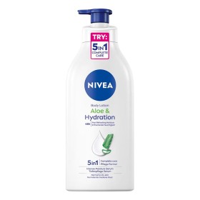 Nivea Deep Moisture Serum 5 σε 1 Aloe & Hydration, Ενυδατική Κρέμα Σώματος Αντλία για Αναζωογόνηση & Βαθιά Ενυδάτωση, 400ml