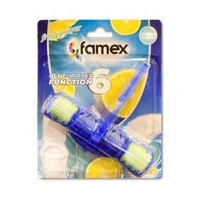 Famex W.C. Block Lemon, Καθαριστικό & Aρωματικό Block Λεκάνης, με Άρωμα  Λεμόνι, 50gr, 1 τεμ.