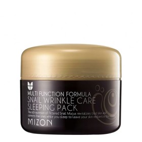 MIZON Snail Wrinkle Care Sleeping Pack, Αντιρυτιδική μάσκα νυκτός, με εκχύλισμα σαλιγκαριού, 80ml