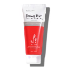 3W Clinic Brown Rice Foam Cleansing Anti Sebum, Αφρός Καθαρισμού με Καφέ Ρύζι για Εξισορρόπηση Λιπαρότητας Κατάλληλο για Μικτό/ Λιπαρό Δέρμα, 100ml