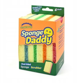 Scrub Daddy Sponge Daddy Dual Sided, Σφουγγάρι Πολλαπλών Χρήσεων Διπλής όψης, Σετ 4 Τεμαχίων