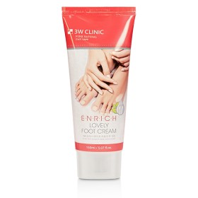 3W Clinic Enrich Lovely Foot Cream, Κρέμα Περιποίησης και Άμεσης Ανακούφισης σε Κουρασμένα Πόδια & Ταλαιπωρημένες Φτέρνες, 150ml