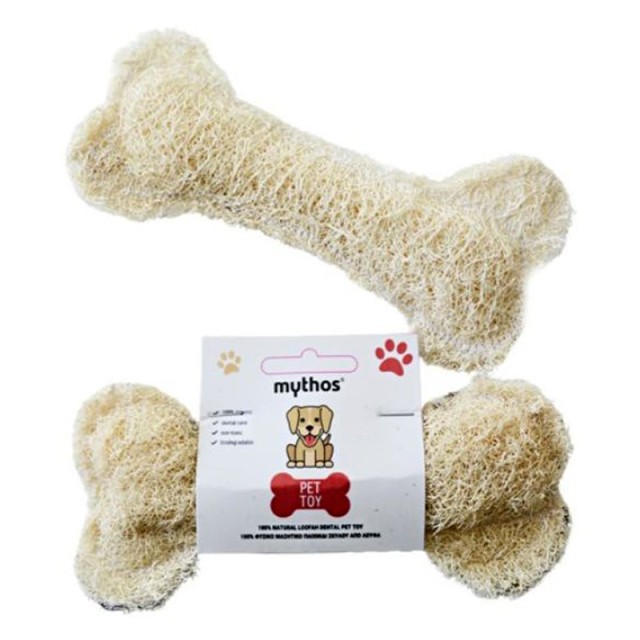 Mythos Pet  Loofan Dental Pet Toy,  Φυσικό Μασητικό Παιχνίδι Λούφας για Σκύλους για Καθαρισμό Δοντιών & Χαλάρωση