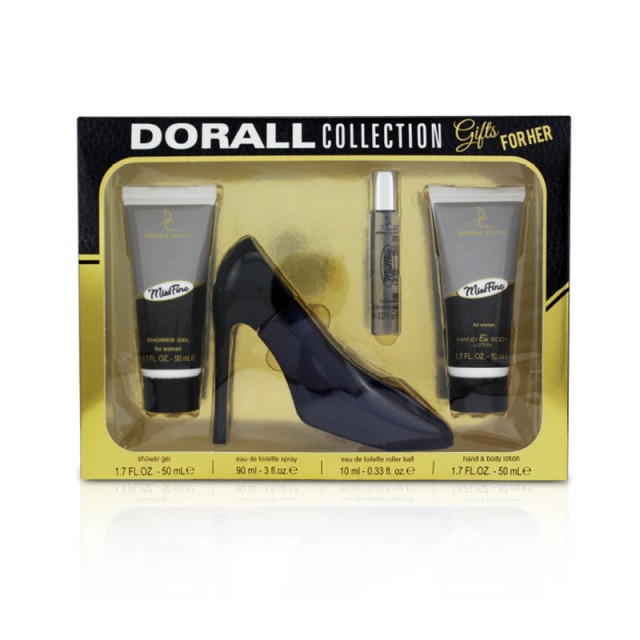 Dorall Collection Miss Fine Gift For Her, Σετ Δώρου Γυναικείο Άρωμα Eau De Toilette 90ml & EDT Roller Ball 10ml, Hand & Body Lotion 50ml & Shower Gel 50ml