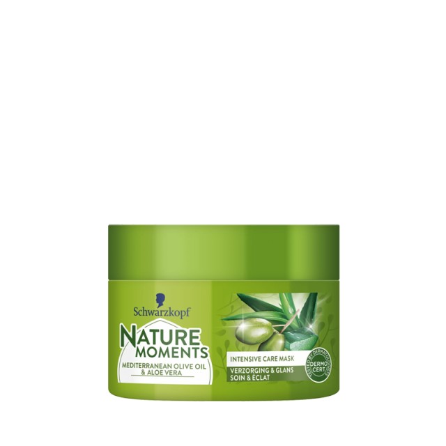 Nature Moments Olive Oil & Aloe Vera, Μάσκα Εντατικής Θεραπείας Λάμψης Μαλλιών, 250ml