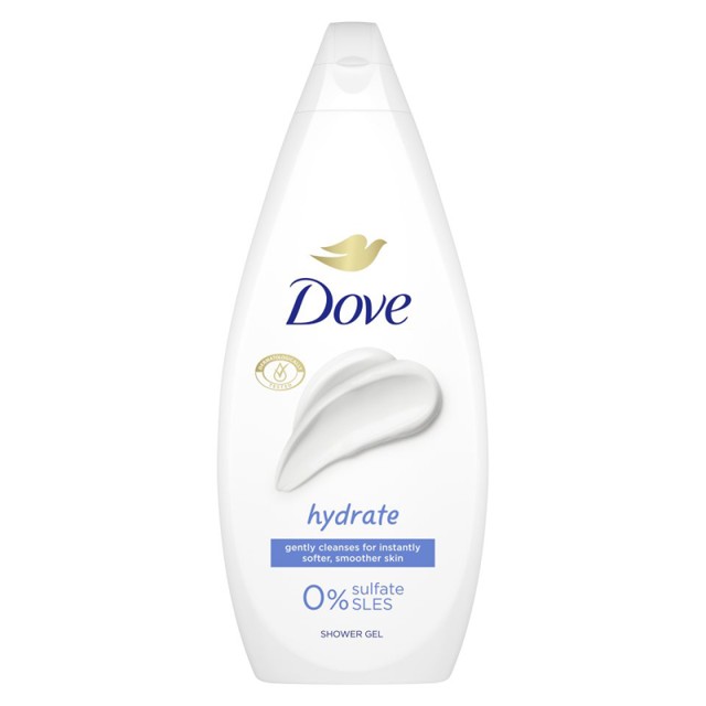 Dove Shower Gel Hydrate, Αφρόλουτρο Hydrate, Χωρίς Θειικά Άλατα, 720ml