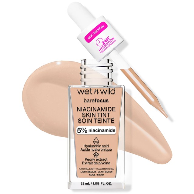 Wet & Wild Bare Focus Niacinamide Skin Tint Natural Light, 32ml