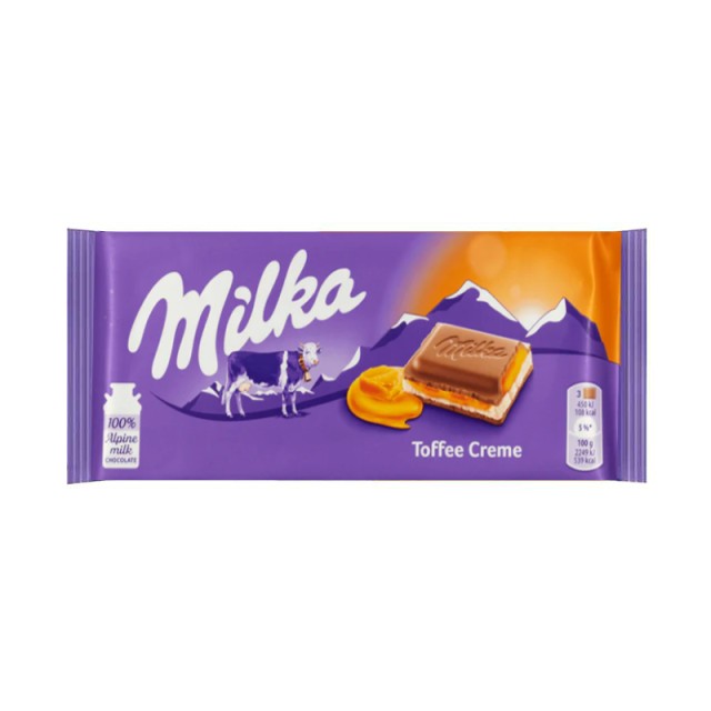 Milka Σοκολάτα Γάλακτος Toffee Cream, 100gr