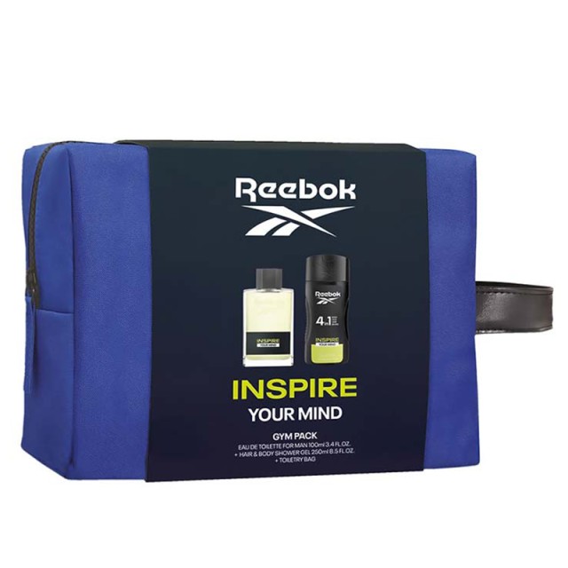 Reebok Αντρικό Σετ Δώρου Inspire Your Mint, Eau De Toilette 100ml & Shower Gel 250ml & Nεσεσέρ.