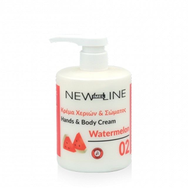 Imel New Line Hands & Body Cream Watermelon, Κρέμα Χεριών & Σώματος Καρπούζι, 500ml