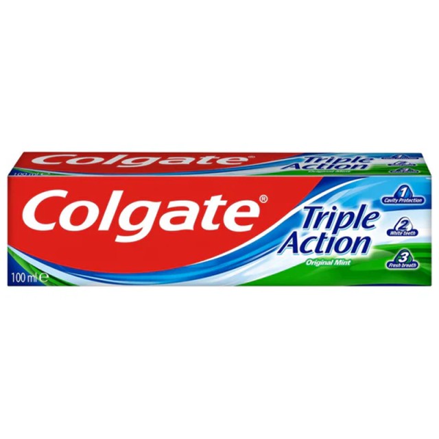 Colgate Triple Action, Οδοντόκρεμα κατά της Τερηδόνας, 100ml