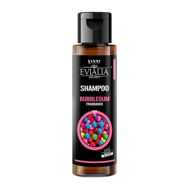 Evialia Shampoo Bubblegum, Σαμπoυάν Tσιχλόφουσκα Με Βιταμίνες A,E & F, Travel Size, 100ml