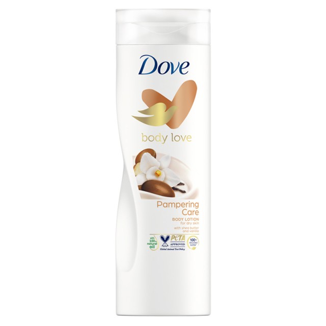 Dove Purely Pampering Shea Butter & Warm Vanilla Body Lotion, Λοσιόν Σώματος για Bαθια Θρέψη & Ενυδάτωση, 400ml