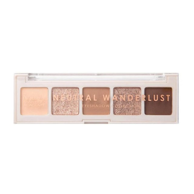 MUA 5 Shade Palette Neutral Wanderlust, Παλέτα Σκιών, 4gr