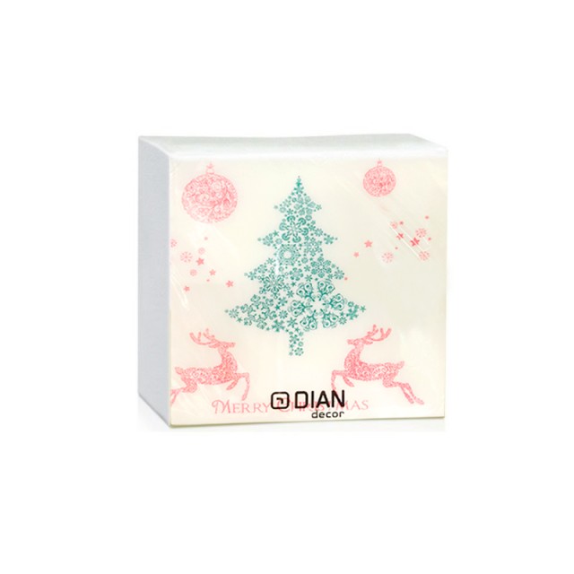 Dian Decor Christmas Edition Micro Χαρτοπετσέτες 33x33, 20 φύλλα