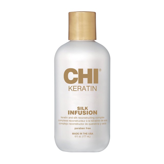 Chi Keratin Silk Infusion Leave-In Treatment, Μετάξι Περιποίησης & Αναδόμησης Μαλλιών με Κερατίνη, 177ml