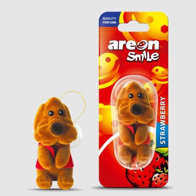 Areon Smile Toy, Car Perfume Strawberry, Κρεμαστό Αρωματικό Αυτοκινήτου, Φράουλα