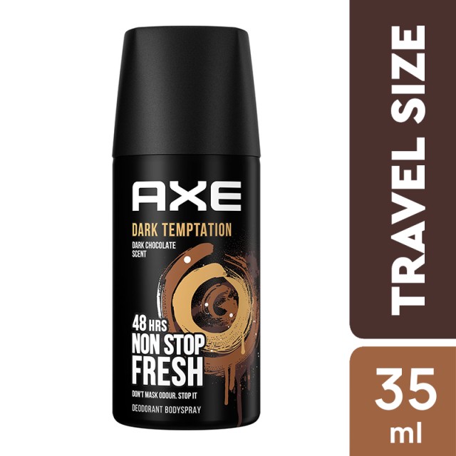 Axe Dark Temptation Dark Chocolate Scent, Αποσμητικό Σπρέι TRAVEL SIZE 35ml