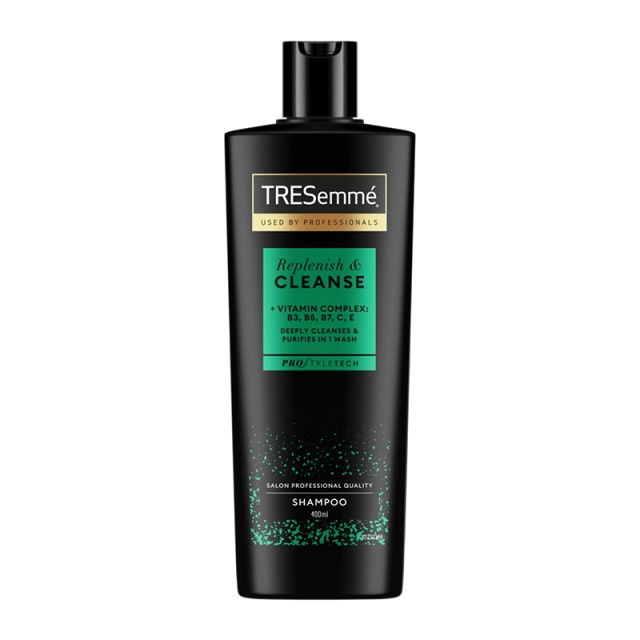 Tresemme  Replenish & Cleanse, Σαμπουάν με βιταμίνη C και σύμπλεγμα βιταμινών B3, B5, B7 & E για Λιπαρά Μαλλιά, 400ml