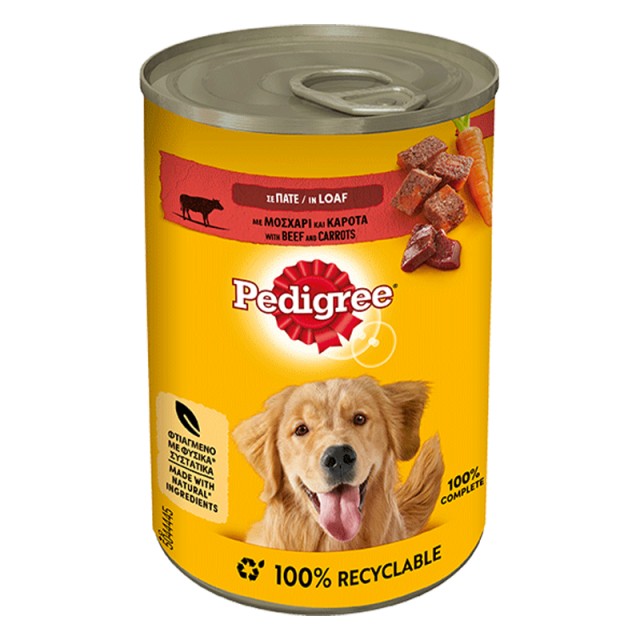 Pedigree Adult Πλήρης Υγρή Τροφή Σκύλου Μοσχάρι και Καρότα σε Κονσέρβα 400g