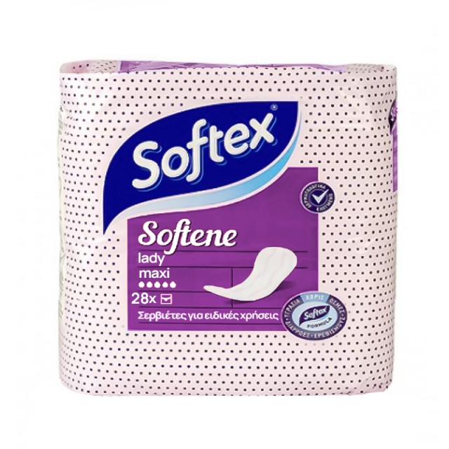 Softex Softene Lady Maxi 5 σταγόνες, Σερβιέτες Ειδικών Χρήσεων 28τμχ