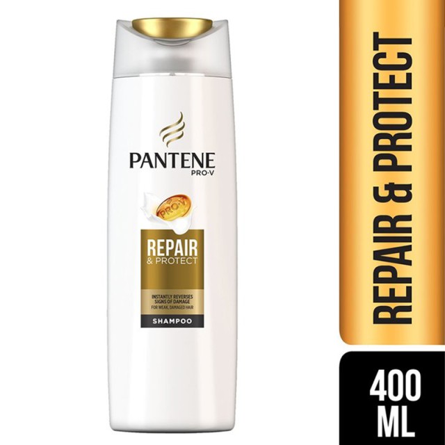 Pantene Pro-V Shampoo Repair & Protect, Αναδόμηση & Προστασία, Σαμπουάν για Ξηρά & Ταλαιπωρημένα Μαλλιά, 400ml