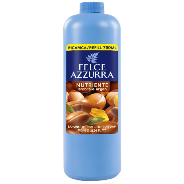 Felce Azzurra Nutriente Amber & Argan, Ανταλλακτικό Κρεμοσάπουνο 750ml