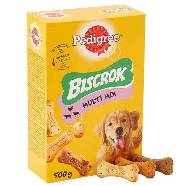 Pedigree Biscrok Μulti Mix, Μπισκότα, 500gr