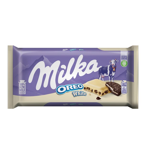 Milka Σοκολάτα Γάλακτος Oreo White, 100gr