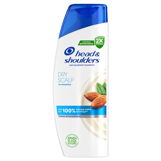 Head & Shoulders Dry Scalp Αντιπιτυριδικό Σαμπουάν Έως και 100% Μαλλιά χωρίς Πιτυρίδα, 330 ml