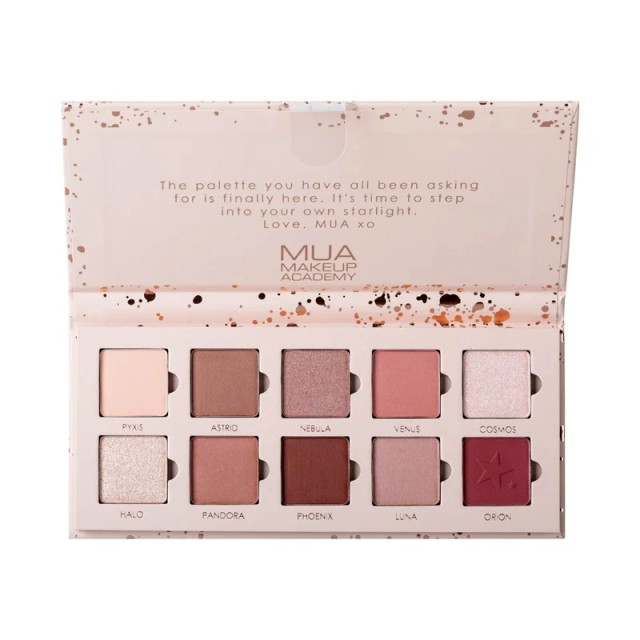 MUA 10 Shade Eye Palette Starlight, Παλέτα Σκιών, 11gr