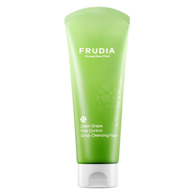 FRUDIA Green Grape Pore Control Scrub  Cleansing Foam, Απολεπιστικό & Αφρός Προσώπου με Εκχύλισμα Πράσινου Σταφυλιού, 145ml