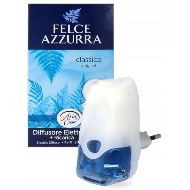 Felce Azzurra Diffusore Elettrico Ηλεκτρικό Αποσμητικό Χώρου Φωτιζόμενο 1 τεμάχιο + Ανταλλακτικό Classico, 20ml