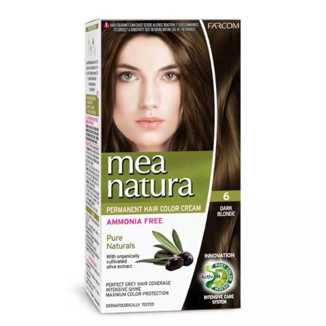 MEA NATURA Σετ Βαφής Χωρίς Αμμωνία Νο 6 Ξανθό Σκούρο, 60ml