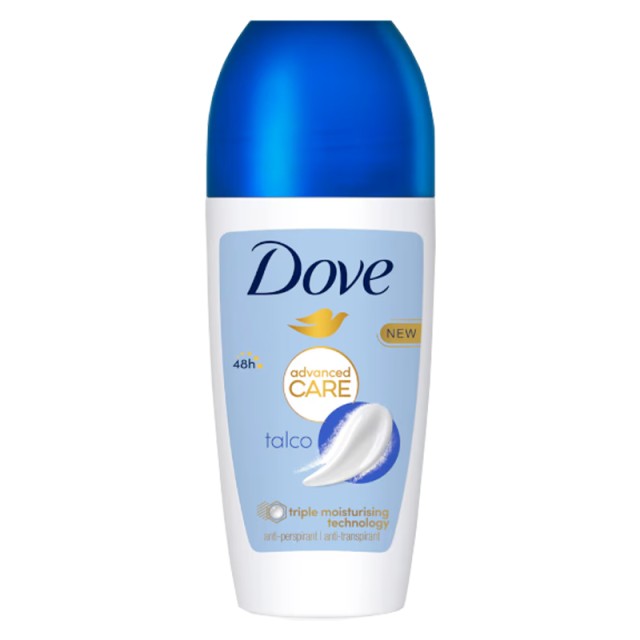 Dove Advanced Care Talco, Γυναικείο Αποσμητικό Roll-On, 50ml