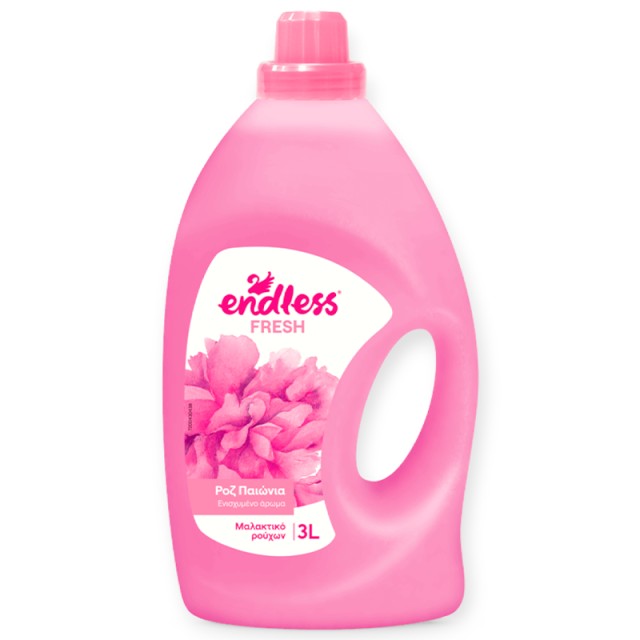 Endless Fabric Softener Fresh Pink Paeonia, Μαλακτικό Ρούχων Ροζ Παιωνία,3lt