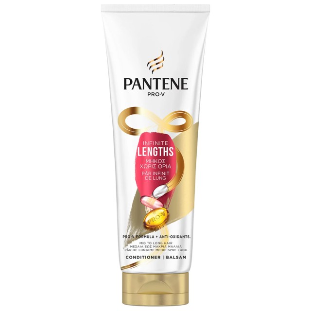 Pantene Pro-V Conditioner Balsam Infinite Lenghts, Μαλακτική Κρέμα Μαλλιών για Μήκος Χωρίς Όρια, 220ml