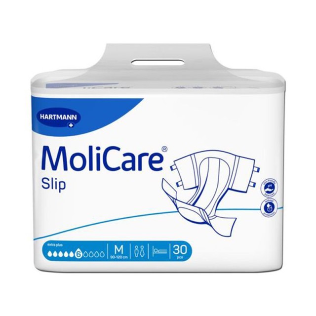 Hartmann Molicare Slip Super Plus 6 Drops, Πάνες Ακράτειας Ενηλίκων, Medium, 30τμχ