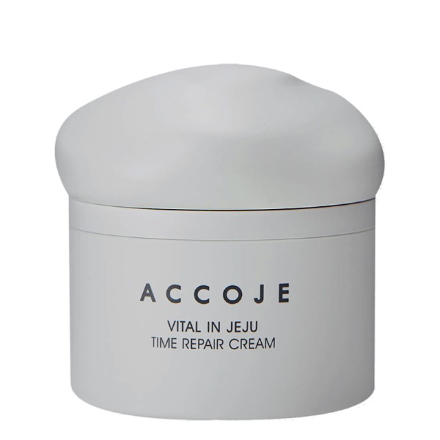 ACCOJE  Vital In Jeju Time Repair Cream, Ενυδατική Κρέμα Προσώπου που Επαναφέρει Ελαστικότητα & Λάμψη & Καταπολεμά Λεπτές Γραμμές & Ρυτίδες, 50ml