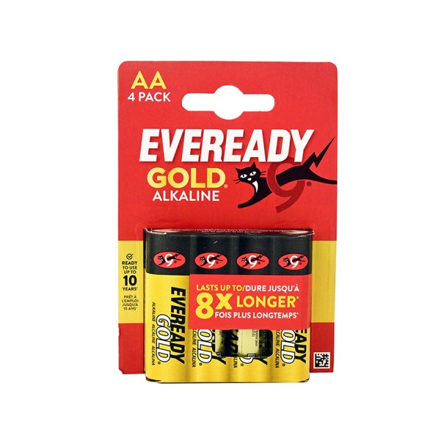 Eveready Gold Μπαταρίες Αλκαλικές ΑΑ, 4τεμ