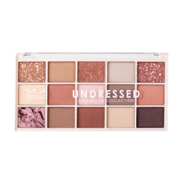 MUA 15 Shade Palette Undressed, Παλέτα Σκιών, 12gr