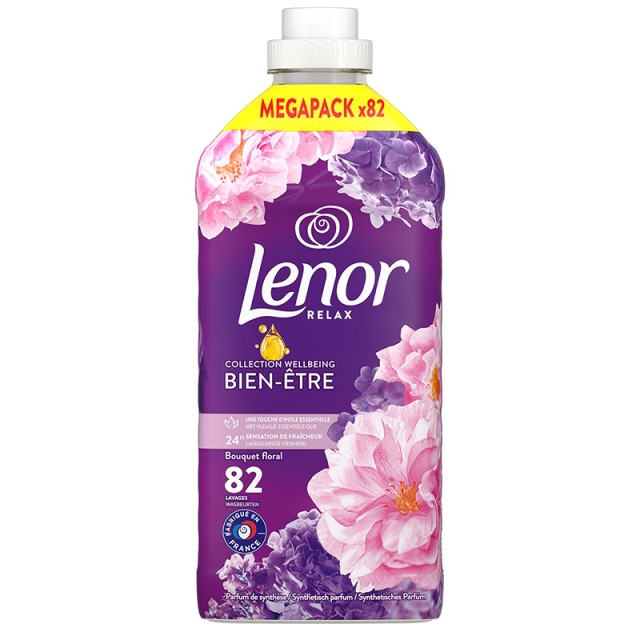 Lenor Relax Flolar Bouquet, Μαλακτικό Ρούχων, 82 μεζούρες, 1722ml