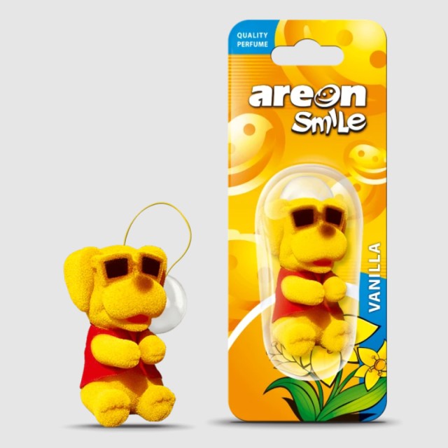 Areon Smile Toy, Car Perfume Vanilla, Κρεμαστό Αρωματικό Αυτοκινήτου, Βανίλια