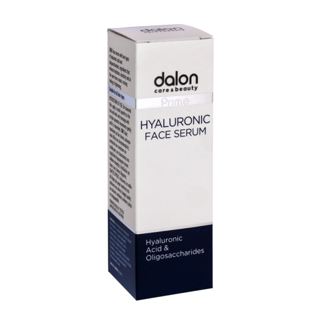 Dalon Prime Hyaluronic Face Serum, Ορός Προσώπου Με Υαλουρονικό Οξύ & Ολιγοσακχαρίτες για όλους τους Τύπους Δέρματος 50ml