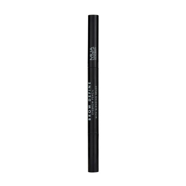 MUA Brow Pencil & Blending Brush, Black, Μολύβι Φρυδιών Με Βουρτσάκι