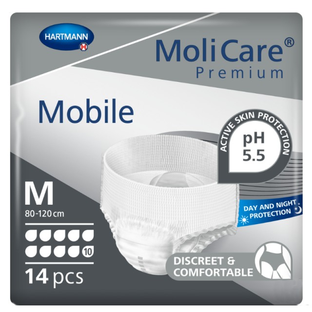 Hartmann MoliCare Premium Mobile 10 Drops, Εσώρουχα Ακράτειας Ενηλίκων Νύχτας, Medium, 14τμχ