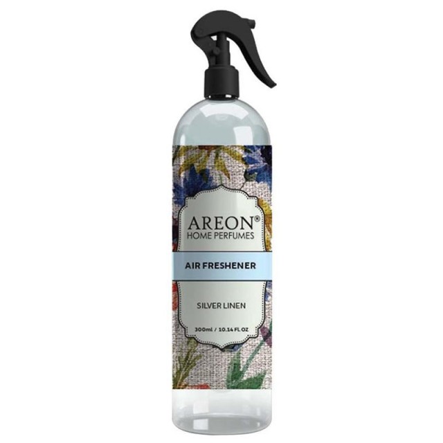 Areon Home Perfumes Silver Linen, Αρωματικό Spray Χώρου με άρωμα Καθαριότητας, 300ml