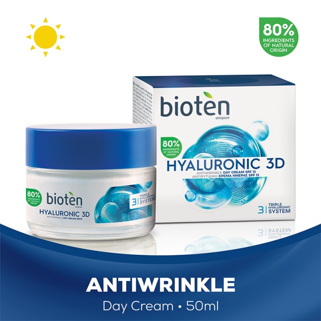 Bioten Hyaluronic 3D Day Cream 50ml, Αντιρυτιδική Κρέμα Ημέρας,50ml