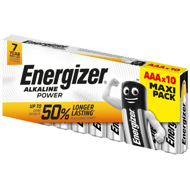 Energizer ΑΑA-LR03 Aλκαλικές MπαταρίεςTάσης 1,5 Volt, 10τεμ.